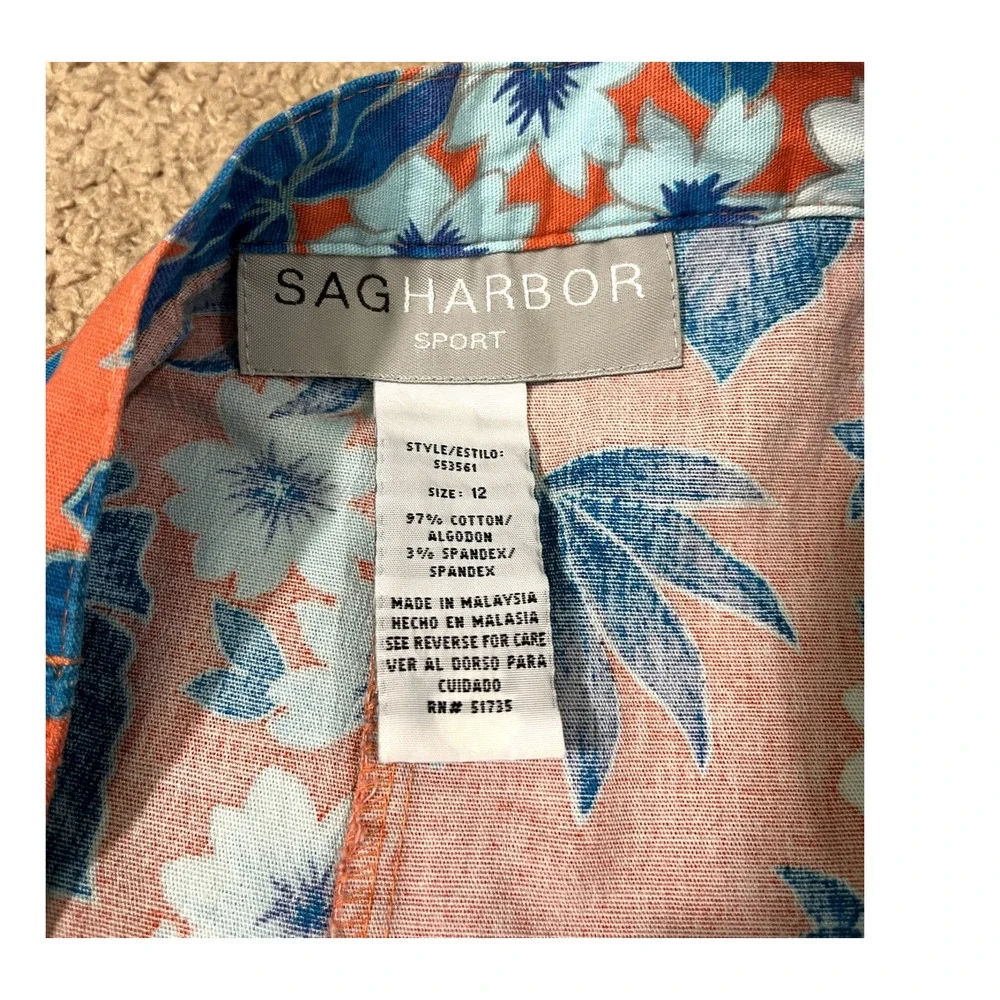 Vintage Women's Floral Sag Harbor Orange Skort 12